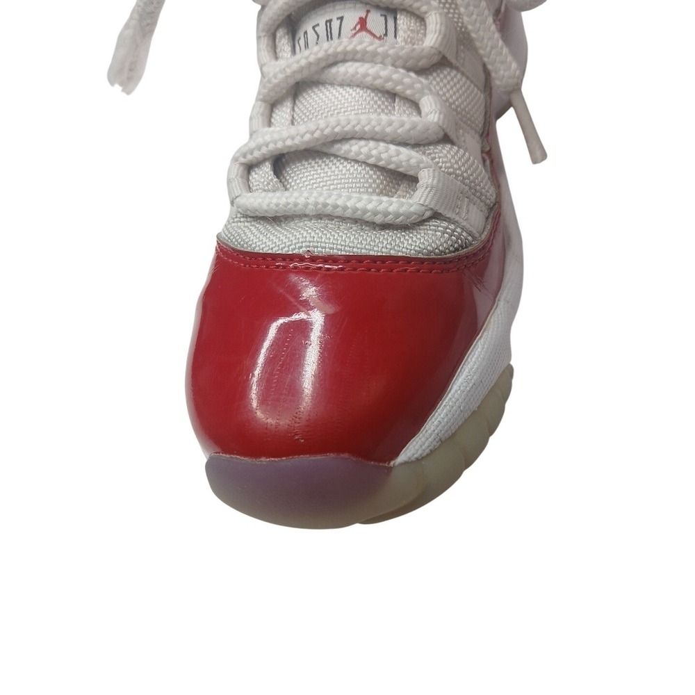 Jordan Air Jordan 11 Retro Cherry Kids 4Y White Red Patent Leather 378038-116 - Picture 10 of 11
